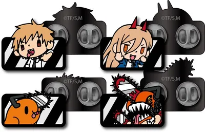 Chainsaw Man Chibi Characters Lapel Pins - 4 pack 