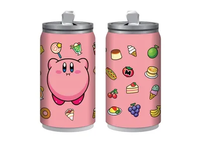 Kirby with Food Pink Metal Bottle 