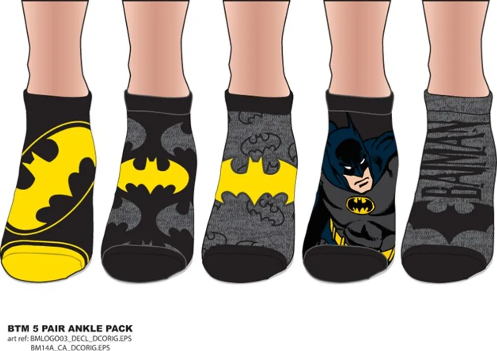 Batman Logo Ankle Socks - 5 pack 