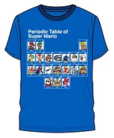 Super Mario Periodic Table Blue Tee - L 