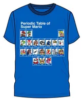  T-shirt bleu tableau périodique de Super Mario - TTG 