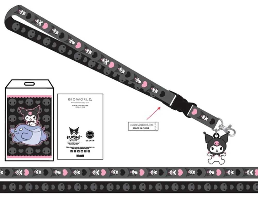 Kuromi Lanyard with Charm 