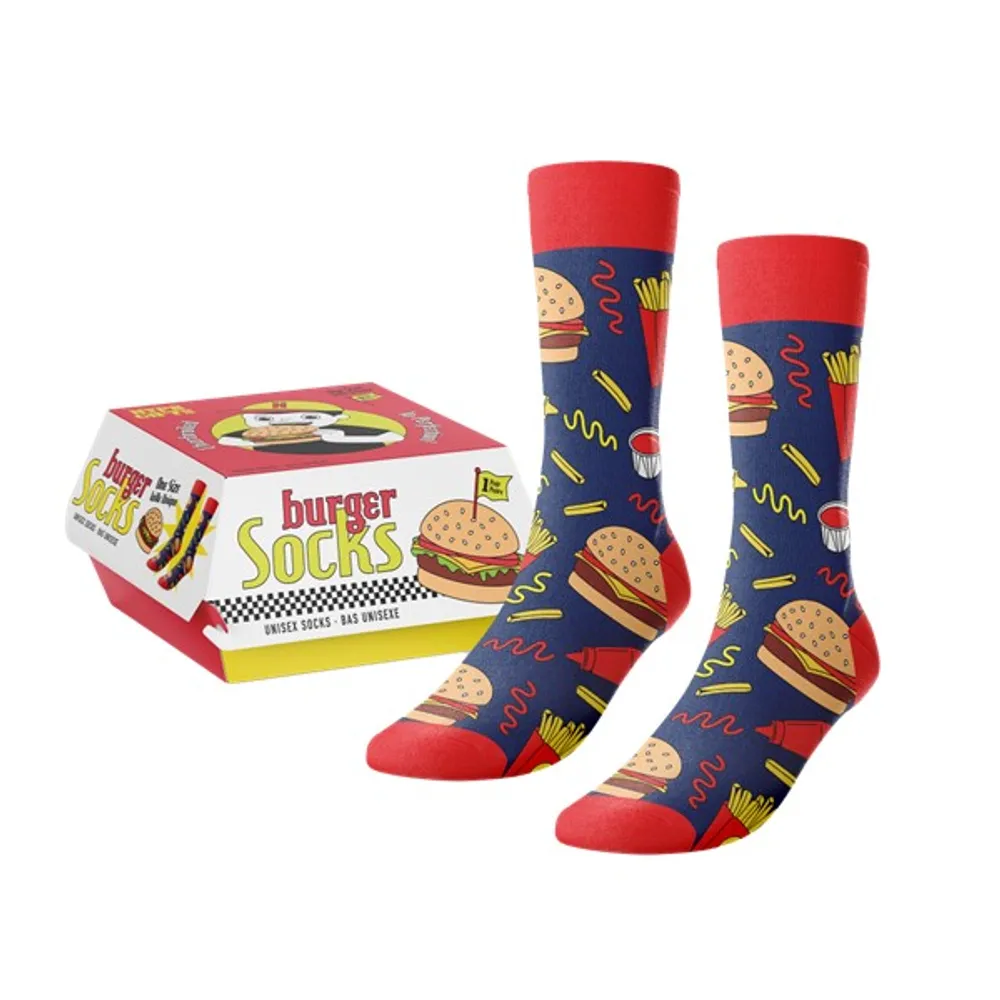 Mens Burger Socks in Box 