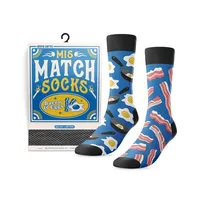 Mens Mismatch Socks  Bacon & Eggs 