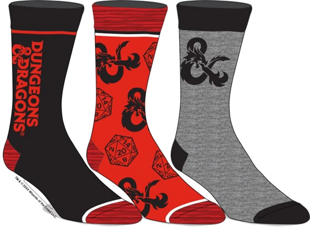 Dungeon & Dragons Socks 3 Pack 