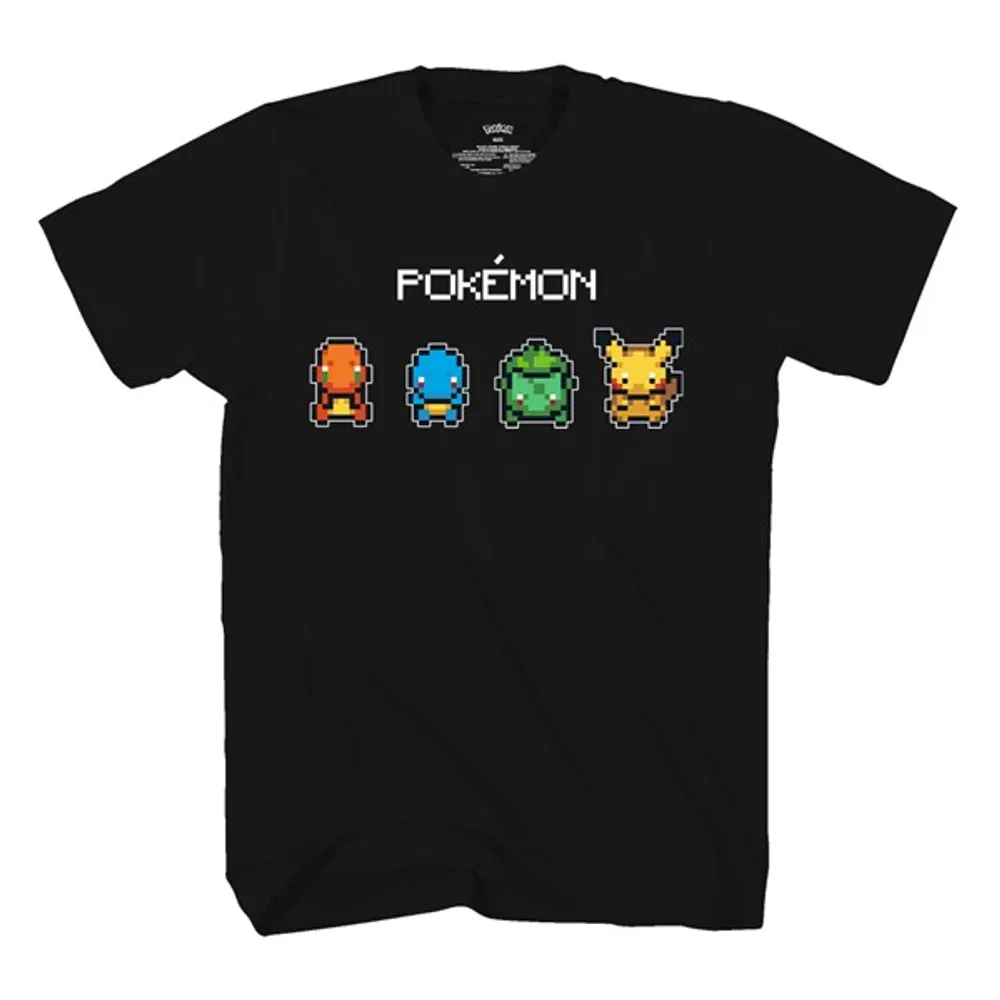 Pokémon 8-bit Black T-Shirt