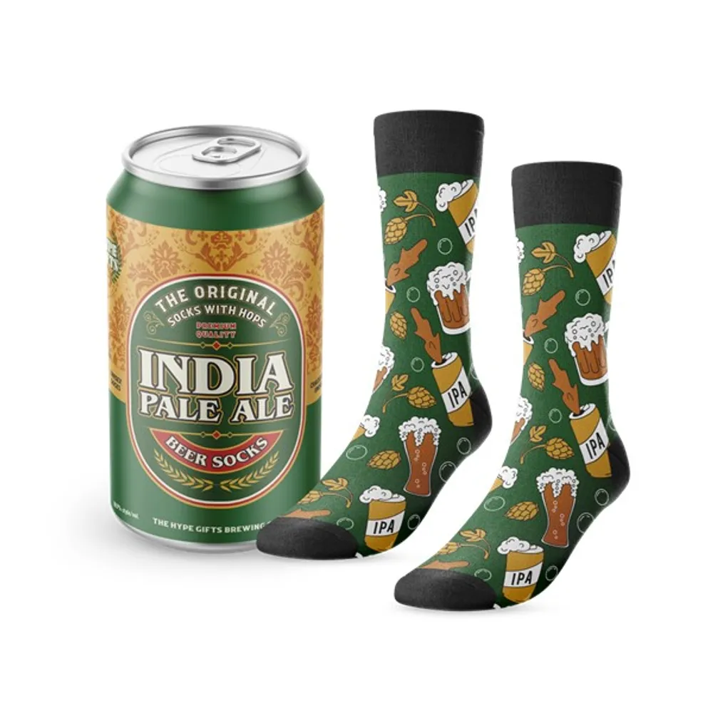 Mens IPA Beer Socks in Can 