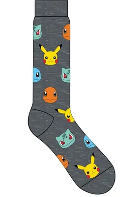 Starter Pokemon Icons Mens Crew Socks 