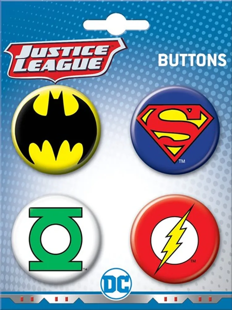 DC Comics 4pc Button Set 