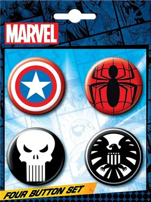 Marvel 4pc Button Set 