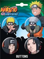 Naruto 4 pc Button Set 