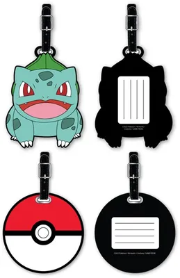 Pokémon: Blubasar & Pokeball Luggage Tags, 2pc 