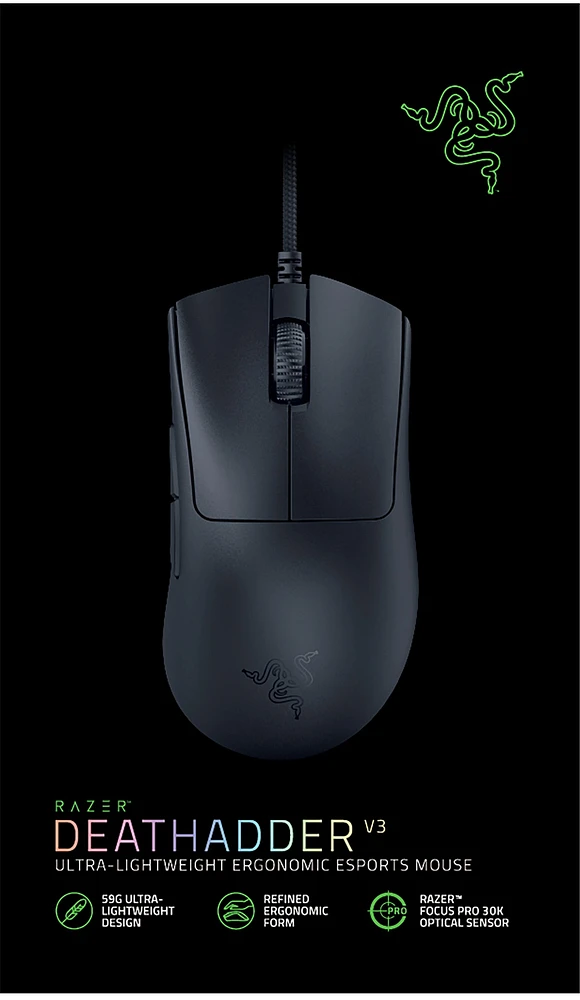 Razer Deathadder V3 Ergonomic Wired Gaming Mouse  