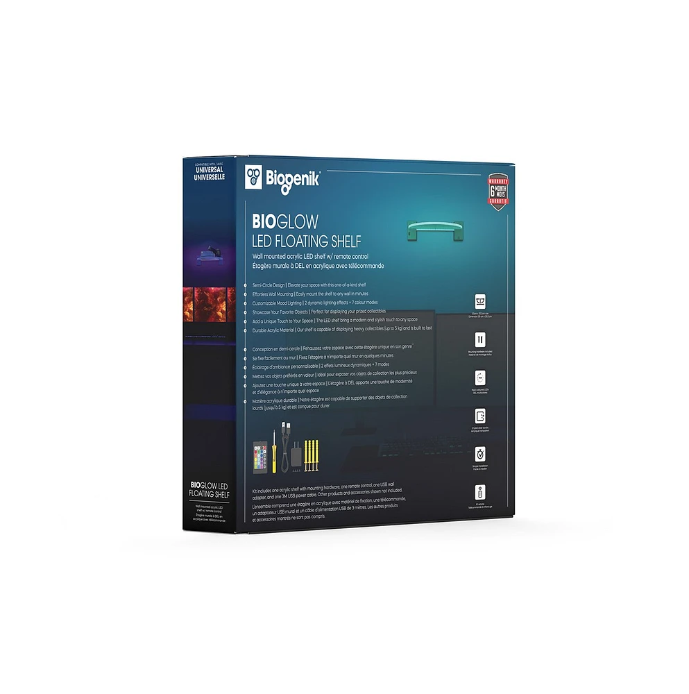 Bioglow LED Floating Shelf (Semi Circle) - GameStop Exclusive! 