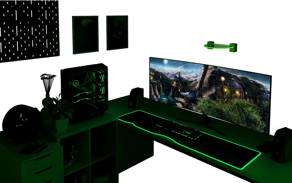 Bioglow LED Floating Shelf (Semi Circle) - GameStop Exclusive! 