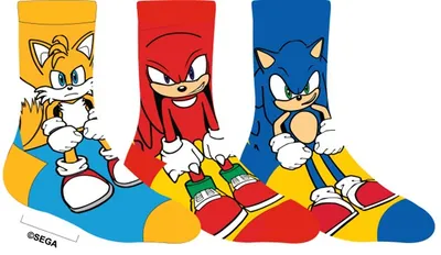 Sonic Trio Kids Socks - 3 pack 