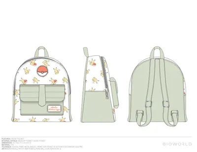 Pokémon: Pikachu & Pokeball Mini Backpack- Sage 