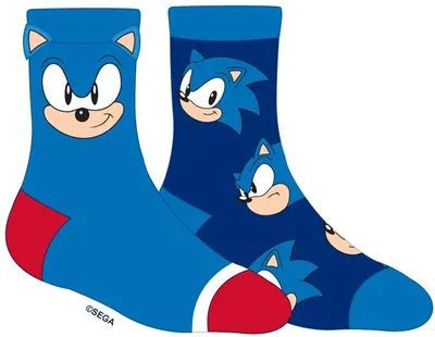 Sonic The Hedgehog Boys Socks - 2 Pack 