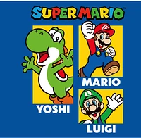 Super Mario: Yoshi, Mario and Luigi Blue T-Shirt
