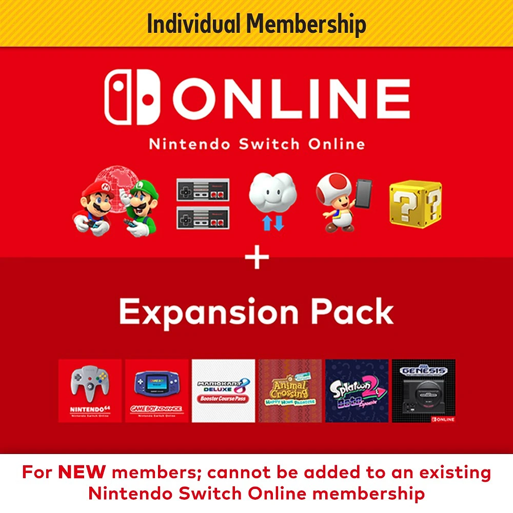 Nintendo Switch Online + Expansion Pack Individual Membership - Digital