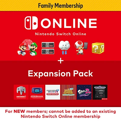 Nintendo Switch Online + Expansion Pack Family Membership - Digital