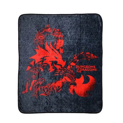 Dungeon & Dragons: Black & Red Throw Blanket 
