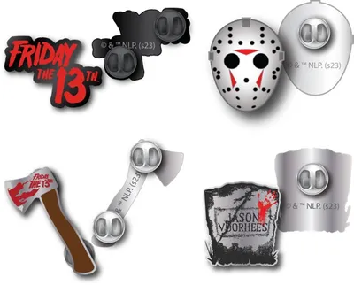 Friday The 13th Lapel Pins Set - 4pc 