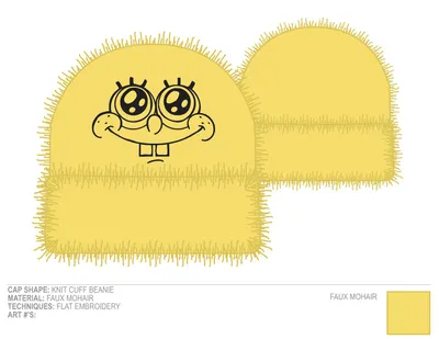 SpongeBob Squarepants Fuzzy Beanie 