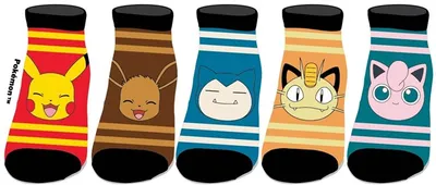 Pokémon Characters Ankle Socks - 5 Pack 