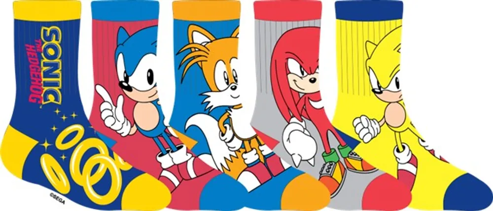 Sonic the Hedgehog Boys Socks - 5 Pack 
