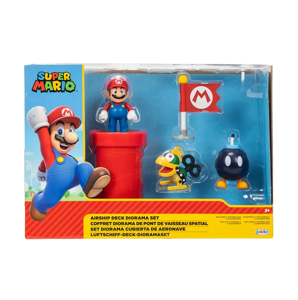World of Nintendo Super Mario Airship Deck Diorama Set 