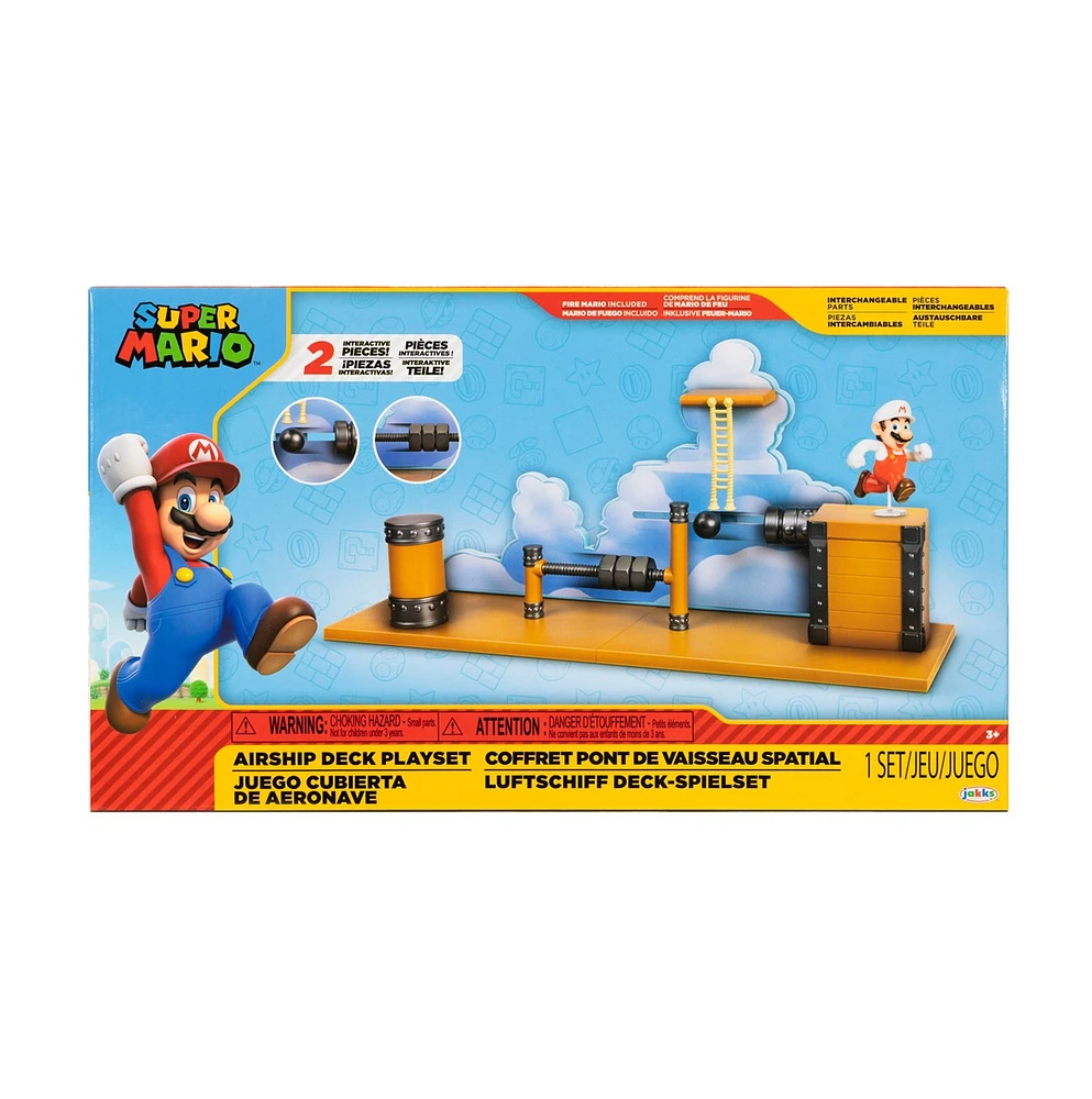 World of Nintendo Super Mario Airship Deck Playset 