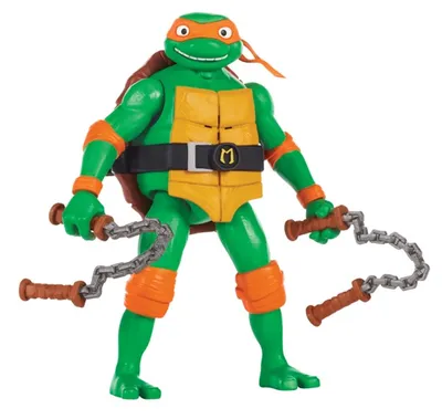 Teenage Mutant Ninja Turtles Movie: Mutant Mayhem Michelangelo Deluxe Ninja Shouts Figure 