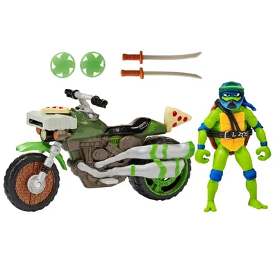 Teenage Mutant Ninja Turtles Movie: Mutant Mayhem Ninja Kick Cycle with Exclusive Leonardo Figure 
