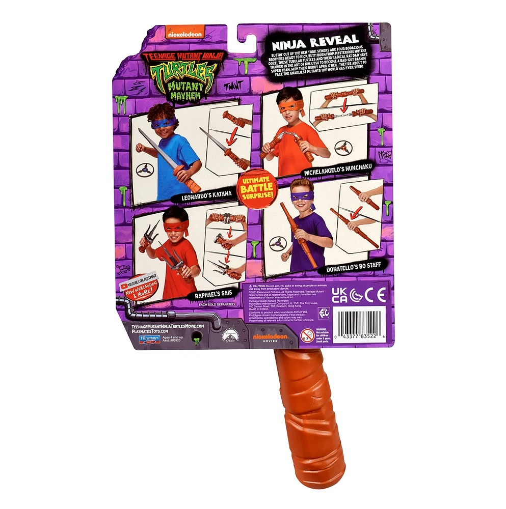 Teenage Mutant Ninja Turtles Movie: Mutant Mayhem Michelangelo Nunchuk Basic Role Play Set 