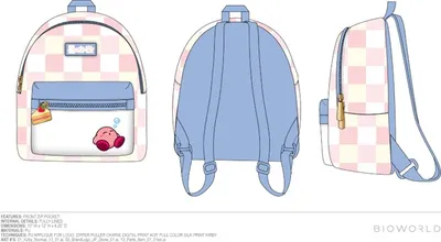 Kirby Pink & Blue Mini Backpack 