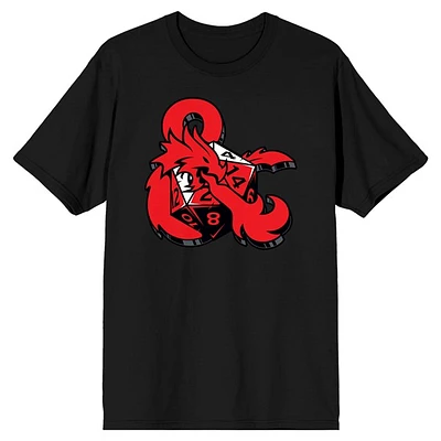 Dungeons & Dragons T-Shirt rouge à dés -TG 