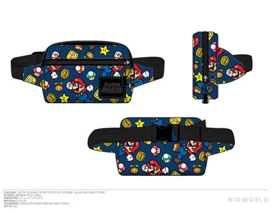Super Mario Navy Belt Bag 