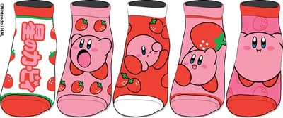 Kirby Strawberry Womens Socks 5 pairs 