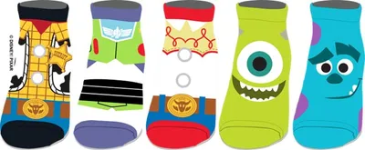 Pixar Womens Ankle Socks - 5 Pack 