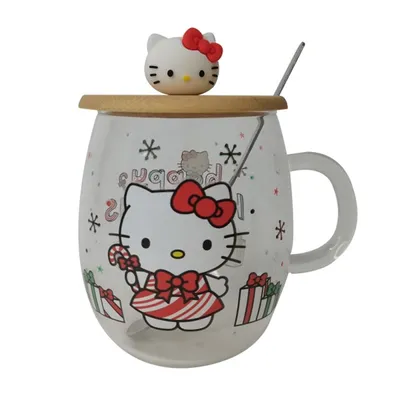Hello Kitty Holiday Glass Mug 