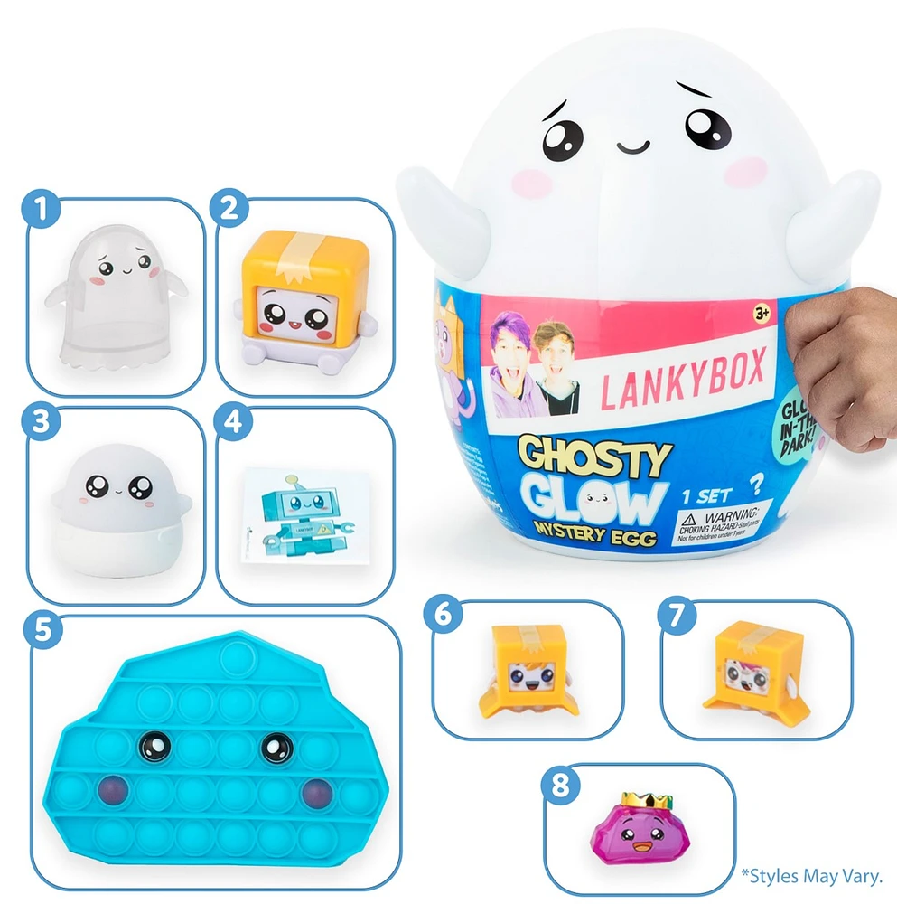 LankyBox Ghosty Glow Mystery Egg Mini Figure Pack 