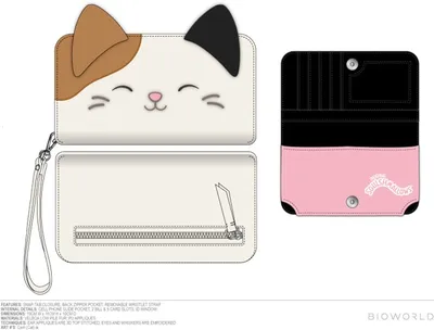 Squishmallow Cameron the Cat Long Wallet 