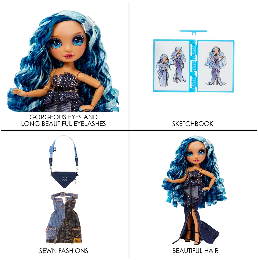 Rainbow High Fantastic Fashion Skyler Bradshaw - Blue 11” Fashion Doll 