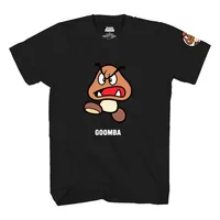Super Mario: Goomba Noir T-Shirt