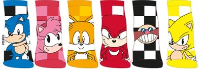 Sonic Checkered Kids Socks 5 pairs 