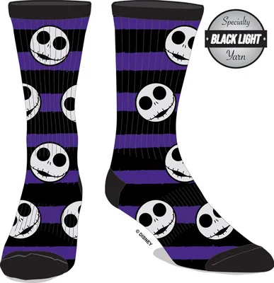 The Nightmare Before Christmas: Jack Purple & Black Striped Socks 