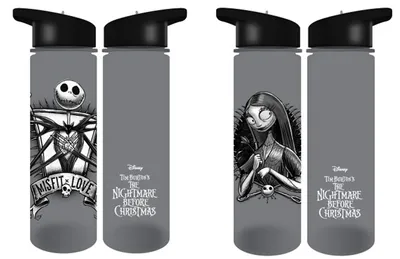 The Nightmare Before Christmas: Jack & Sally 24oz Water Bottle 2 Pack 