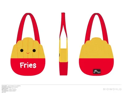 Squishmallows: Floyd the French Fry Plush Tote Bag 