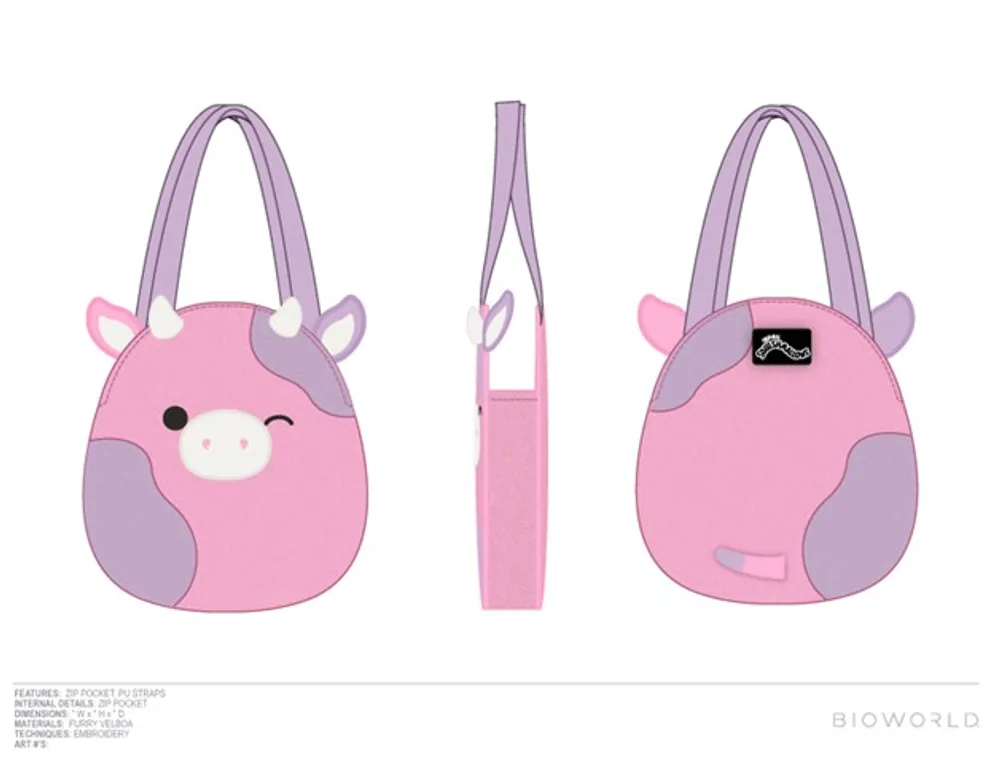 Squishmallows: Patty the Cow Plush Tote Bag 